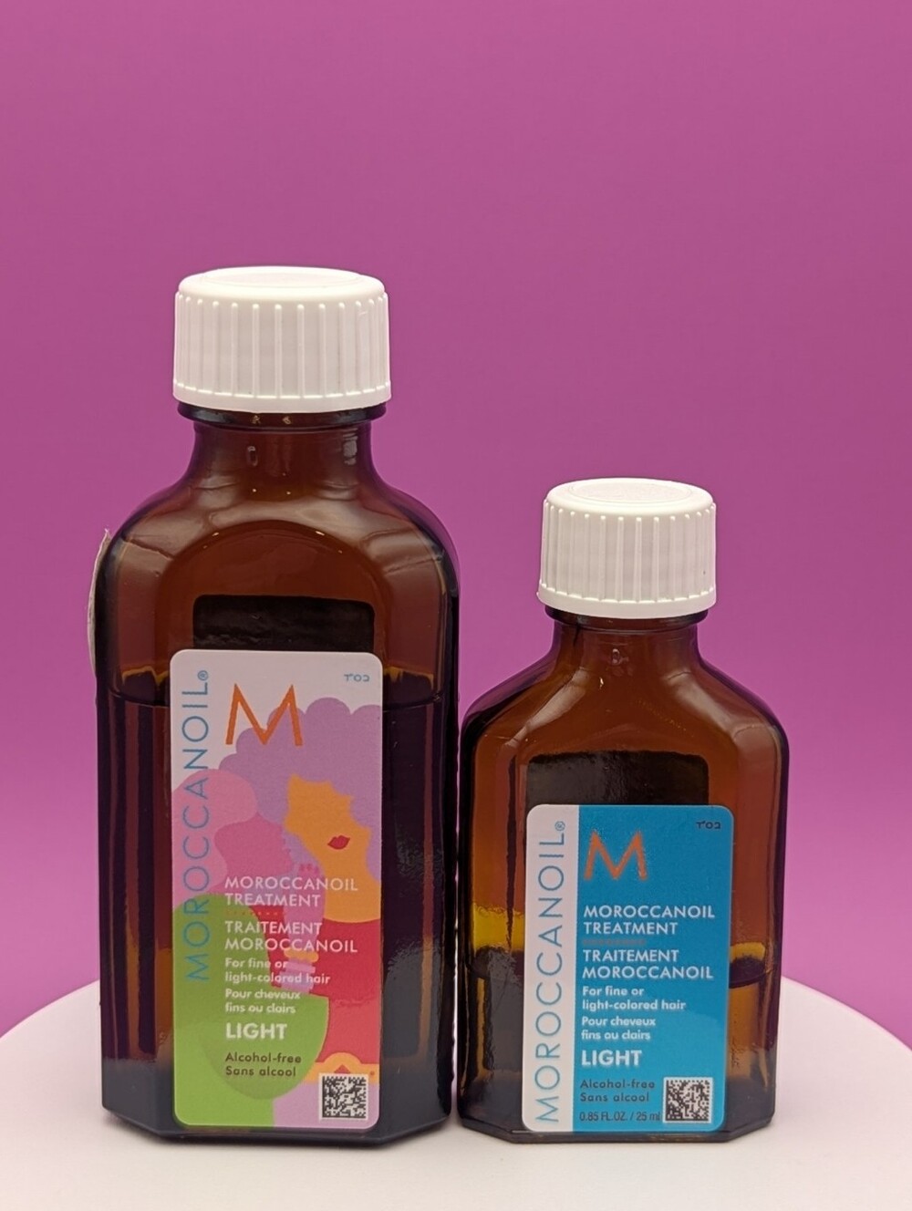 Moroccanoil LIGHT Treatment Full & Travel Size Used but A Lot Left GC - Picture 2 of 10